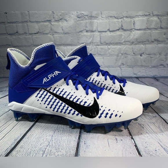 Nike Alpha Menace Pro 2 Mid Football Cleats size 12 BV3945-101 Team Royal - Picture 3 of 8